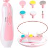 Electric baby nail trimmer set in pink