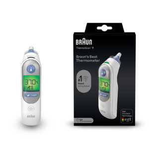 Braun ThermoScan 7 Ear Thermometer – Age Precision Colour-Coded Fever Guidance – IRT6520 White